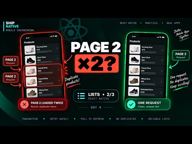 Reliable Pagination: Load More, Retry Safely, and Refresh | React Native