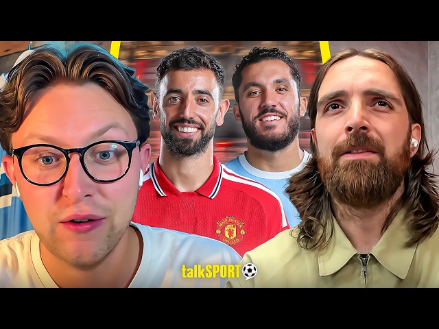 "DON'T BE STUPID!" Man Utd & Man City Fans CLASH Over Bruno Fernandes vs Rayan Cherki!