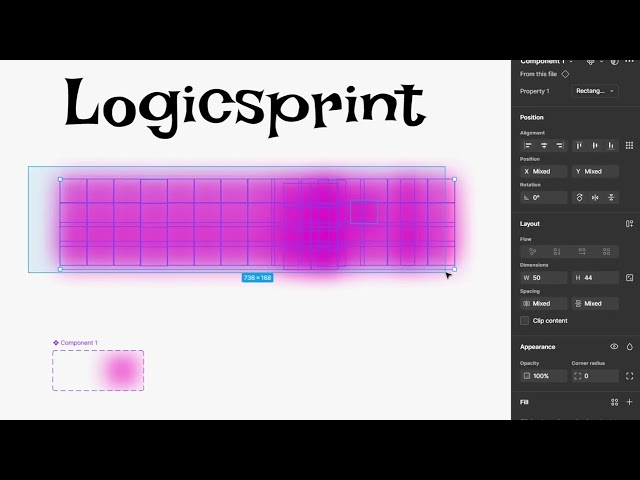 how to create growing test effect in figma|Captivating lighting effect|Spotlight effect #Logicsprint