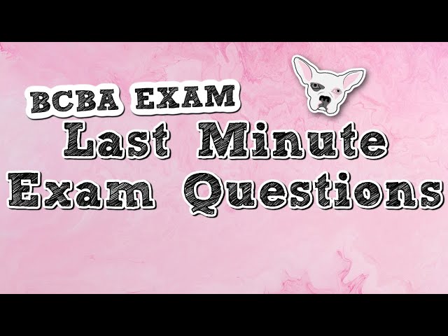 Last minute exam questions