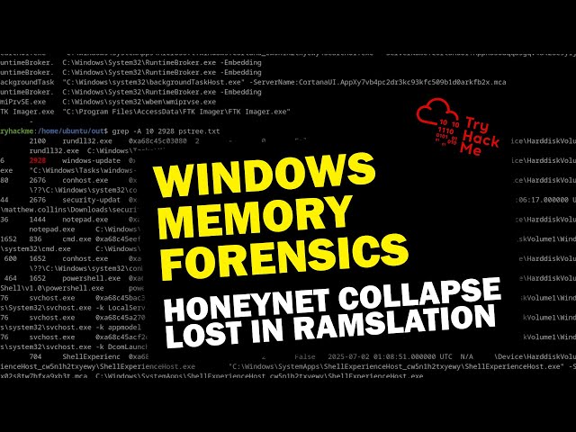 Windows Memory Forensics with Volatility - Honeynet Collapse: Lost in RAMSlation