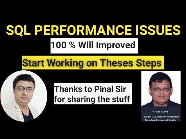 SQL Performance tuning  Check these parameters DB performance will improve Thanks to  @PinalDaveSQLAuthority