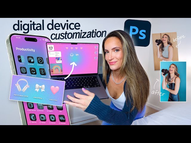 How to make custom AESTHETIC wallpaper, desktop icons, widgets, & more 💻 🎀 *using AI*