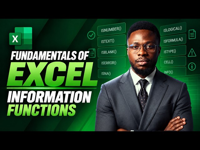 FUNDAMENTALS OF EXCEL | INFORMATION Functions