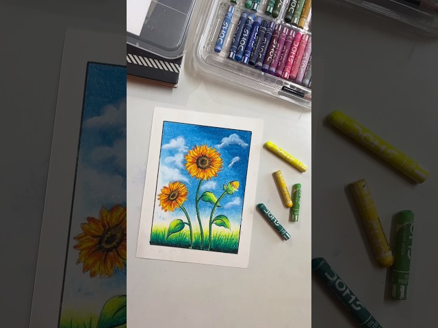 How to draw a sunflower 🌻 drawing ✍️ #art #drawing #tutorial