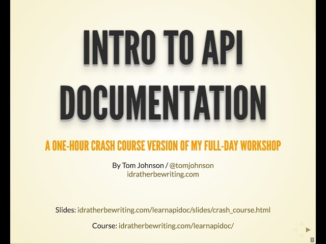 Intro to API Documentation