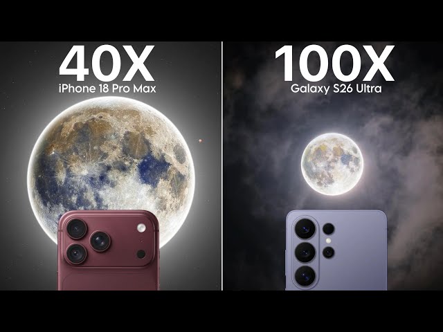 iPhone 18 Pro Max VS Galaxy S26 Ultra Zoom Test Comparison