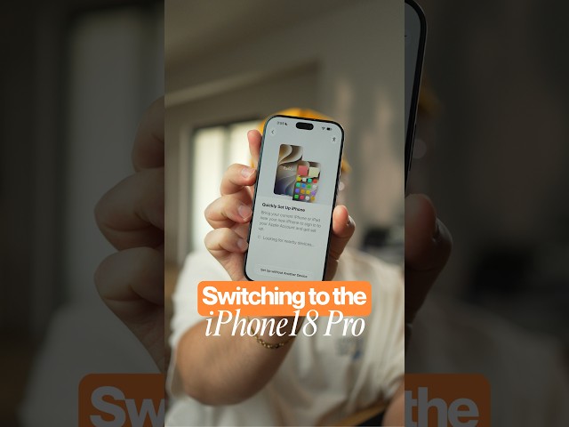 Switching to the iPhone 18 Pro