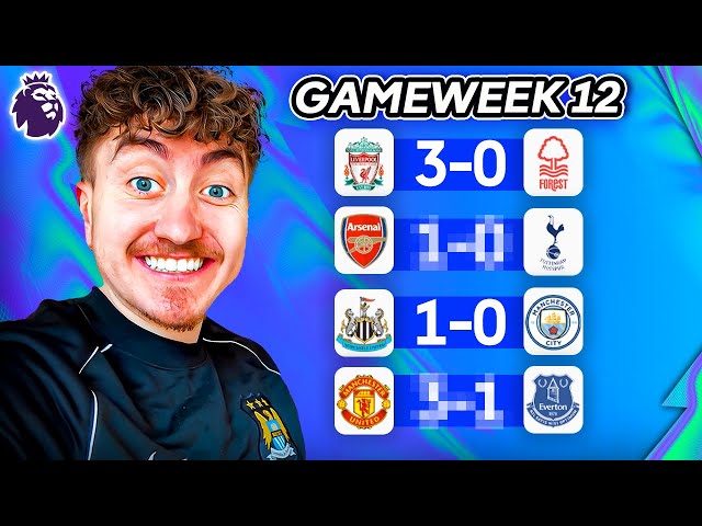 My Week 12 Premier League Predictions