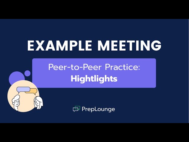 PrepLounge Example Meeting (Part I – Highlights)