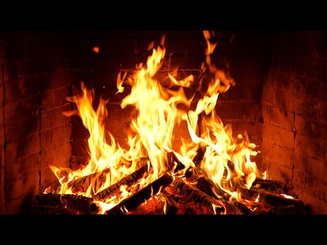 🔥 Fireplace 4K UHD! Fireplace with Crackling Fire Sounds. Fireplace Ambience