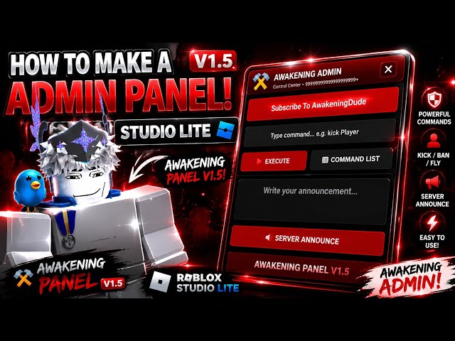 How To Make Admin Panel V1.5 In studio Lite Tutorial! #StudioLite
