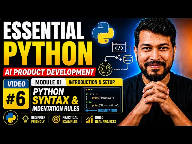 🚀 Essential Python #06 | Python Syntax & Indentation Rules | AI Product Development Series