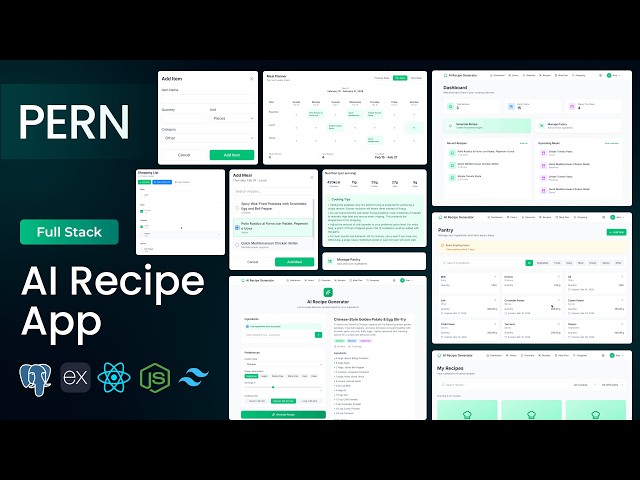 Build a Full-Stack AI Recipe Generator App | PERN Stack, React, Node.js, PostgreSQL