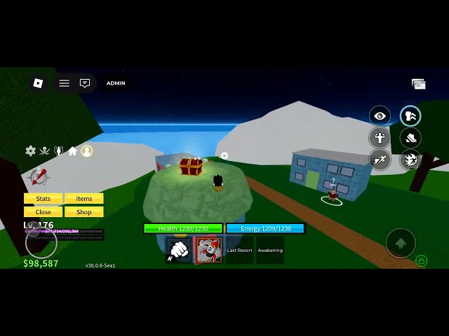 Part 2 of going to second sea using Galaxy KITSUNE Blox fruit (modded)