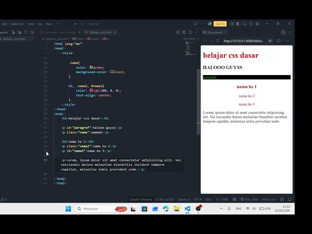 Tugas Live Coding CSS