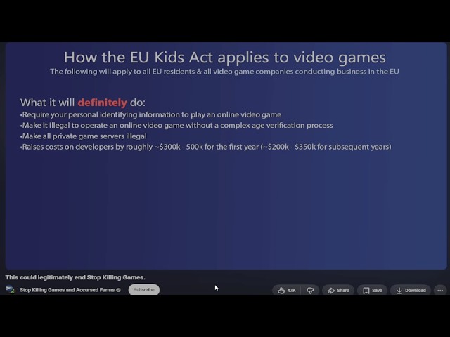 EU Trying to Destroy Gaming