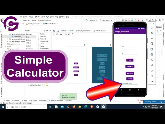 Simple Calculator in Android Studio Java