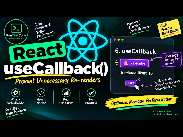 React useCallback Hook Explained | Prevent Re-Renders with Real Example | React Hooks Tutorial