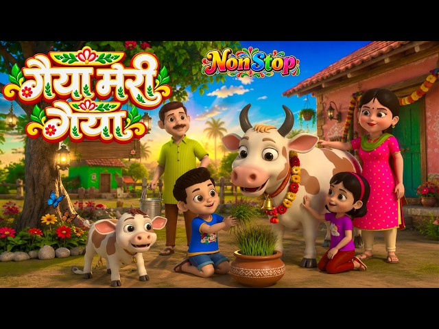 Gaiya Meri Gaiya | & Fun Non-Stop Nursery Rhymes | Nonstop Hindi Rhymes for Kids