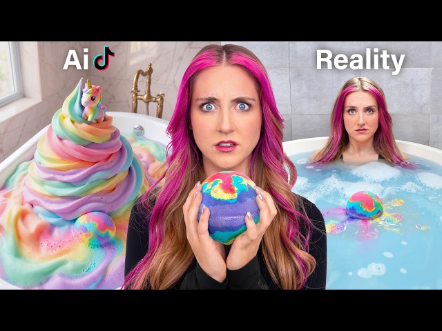 I Bought VIRAL Ai Bath Bombs.. then made a REAL one