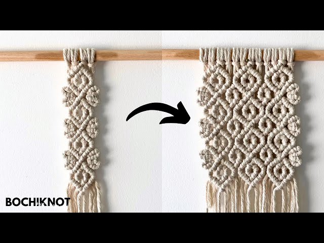 How to Expand a Knot Pattern Horizontally (LACE Macrame Pattern)
