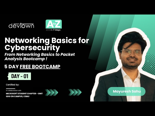 DAY - 1 | NETWORKING BASICS FOR CYBERSECURITY- FROM NETWORKING BASICS TO PACKET ANALYSIS
