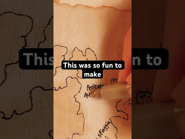Making a fantasy map! #artist #drawing #art #youtube #shorts #fyp #fantasy #map #painting