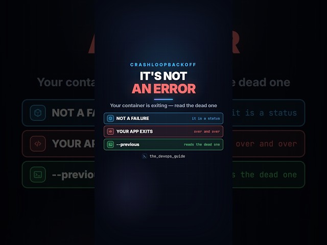 CrashLoopBackOff is not an error