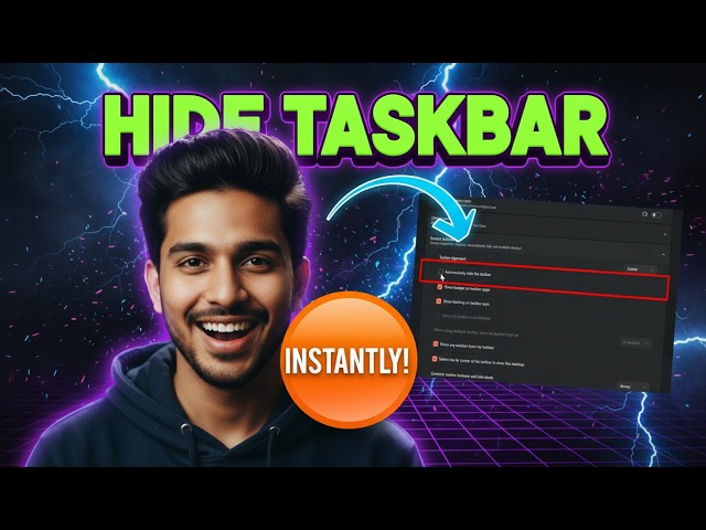 How to Hide Taskbar in Windows 11 | Clean Screen Tutorial
