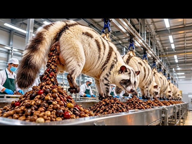 Inside the Civet Coffee Factory | How the World’s Most Expensive Coffee Is Made  #Kopi Luwak
