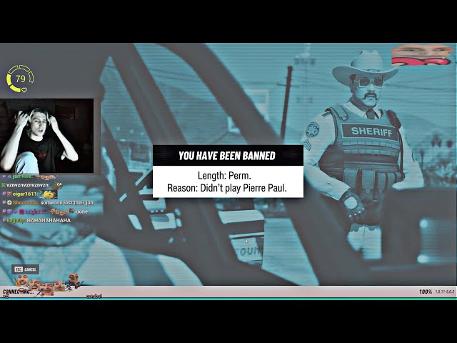 Xqc Gets “BANNED” Live… | NoPixel V GTA RP