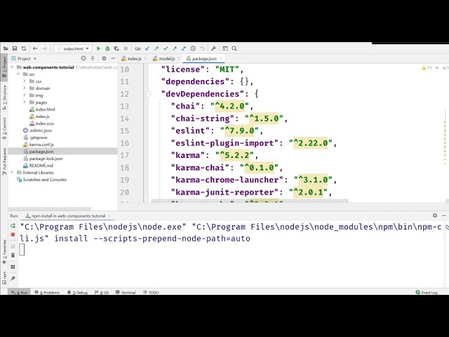 0. Web Components pre-tutorial: project folder