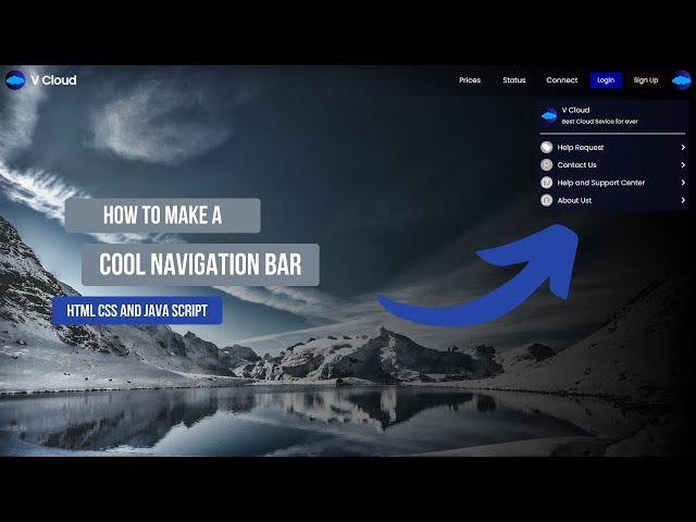 How to make a Cool Navigation Bar | Using HTML CSS and Java Script | @bluebace