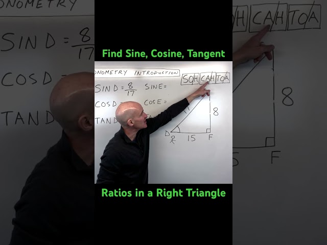 Find the Sine, Cosine, and Tangent Ratios in a Right Triangle