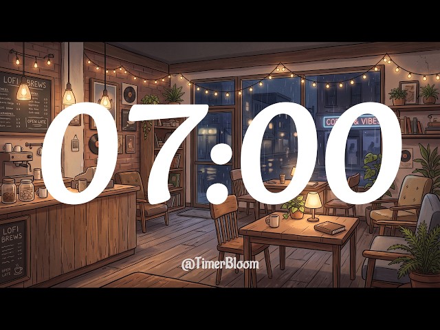 7-Minute Deep Work Timer ⏱️ | Lofi Bar Focus Countdown for Study, Class & Productivity | Timer Bloom