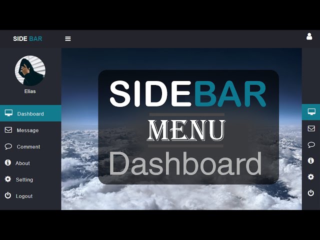 Sidebar Menu Dashboard Template UI  Side Navigation Bar   Only Using CSS and HTML