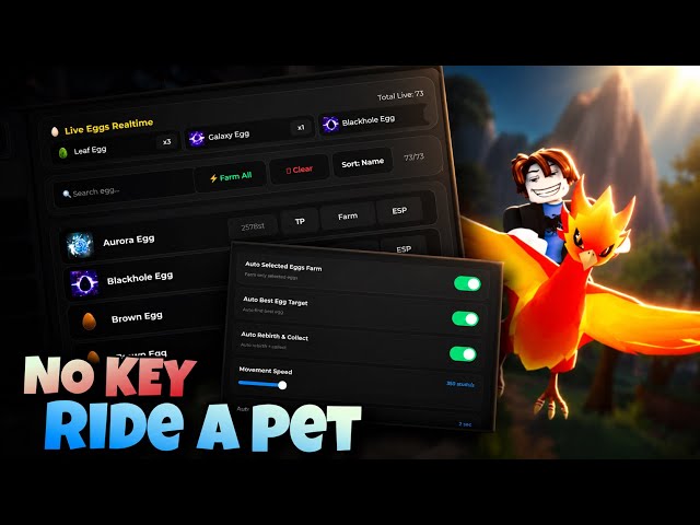 [KEYLESS] RIDE A PET SCRIPT | AUTO FARM + PANEL FOR ESSY FARM AND MORE