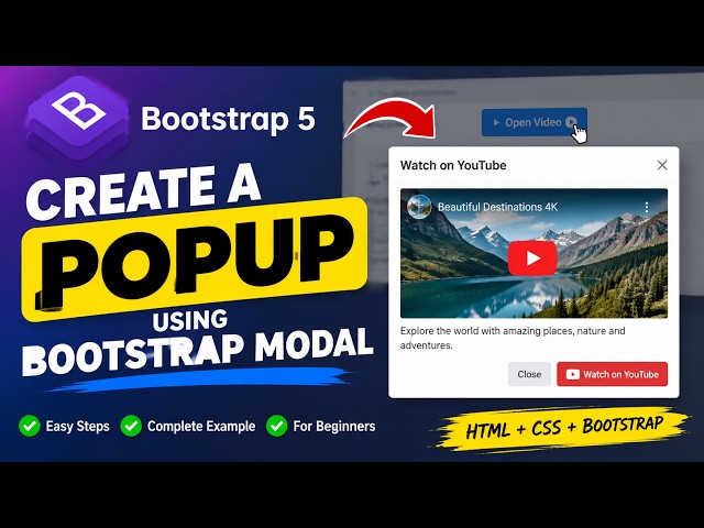 How to Create a Popup Using Bootstrap Modal | Bootstrap 5 Tutorial