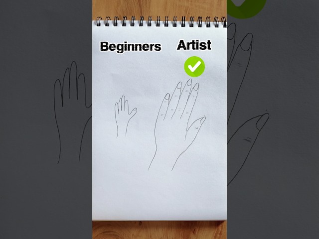 Hand Drawing Tutorial | Easy Hand Drawing Step by step #shorts