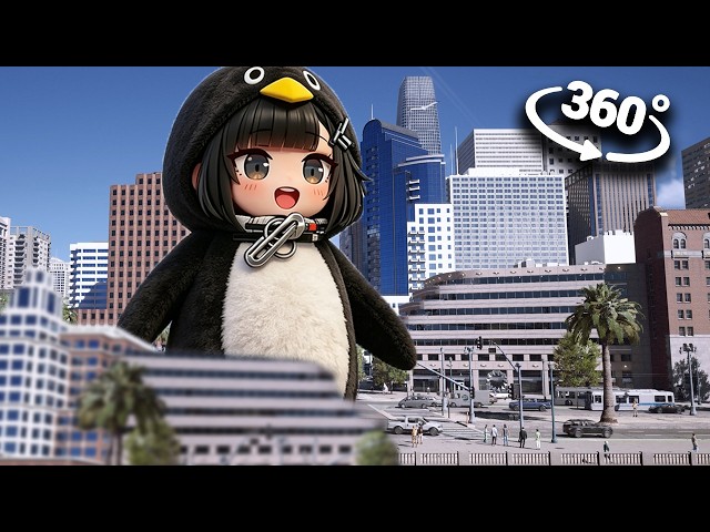 360° VR GuguGaga Penguin invades the city