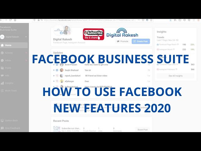 Facebook Business Suite : How to use Facebook Marketing new features 2020 - Digital Rakesh
