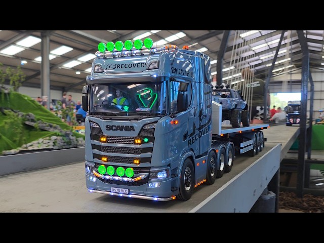 AMAZING RC Trucks in Action at UK's BIGGEST RC Truck EVENT - SCANIA, US, MAN, MERCEDES, TAMIYA,