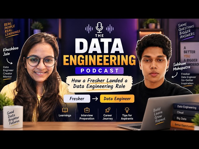🎙️ From Fresher to Data Engineer — How Did He Do It?