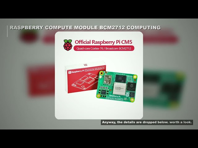 Raspberry Pi 5 Compute Module (BCM2712, 2.4GHz 4-Core ARM Cortex A76) for Embedded Systems & High-Pe