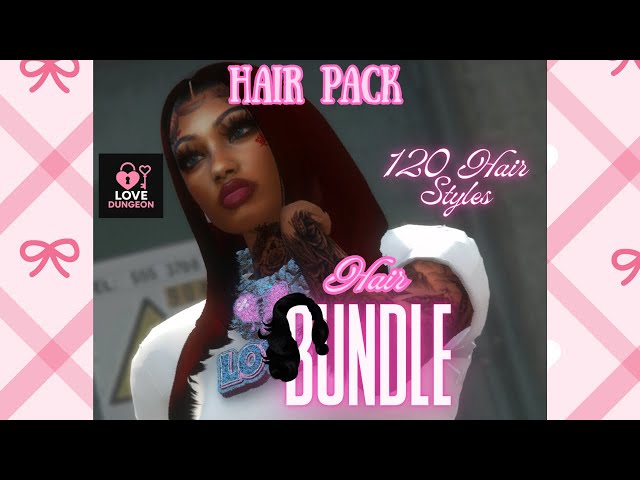 Love Dungeon Hair Bundle V1 120+ Styles | Drag & Drop Hairstyles for Your Server | Five M