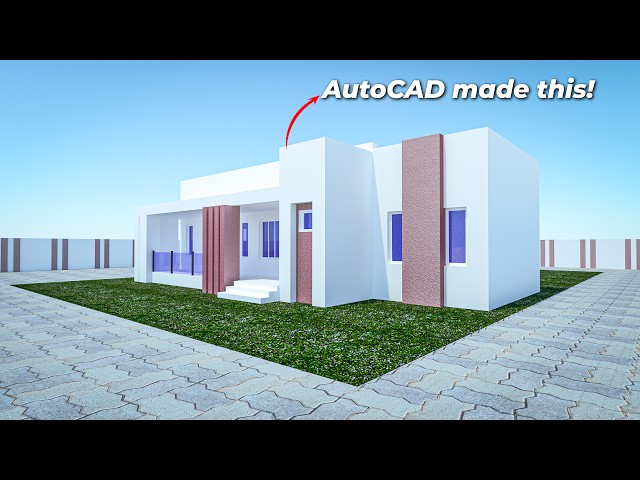 Making A 3D Bungalow House In AutoCAD
