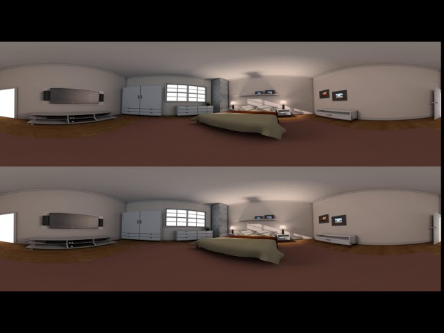 c4d bedroom (360 3D)