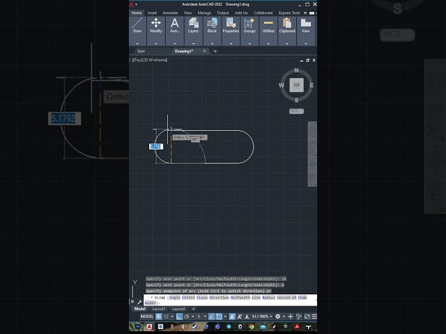 How to use polyline in autocad #architecture #autocad #polyline