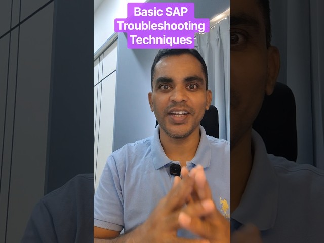 Basic SAP Troubleshooting Techniques #sap #saptutorial